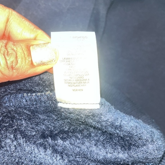 Eddie Bauer Blue Crewneck Sweater w/ Textured Knit size Large.  Fleece lined - Picture 8 of 8